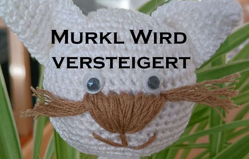 Versteigerung Häkelpuppe Kater Murkl