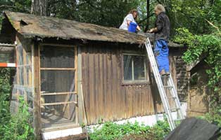 renovierung katzenhaus oberdinger moos dach